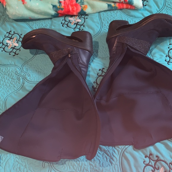 Blue navy suede boots - Picture 7 of 12